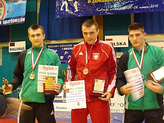 Piotr Ołówko (3 miejsce do 69 kg), Daniel Stępień (1 miejsce do 76 kg) i Patryk Boniecki (2 miejsce do 85 kg)
