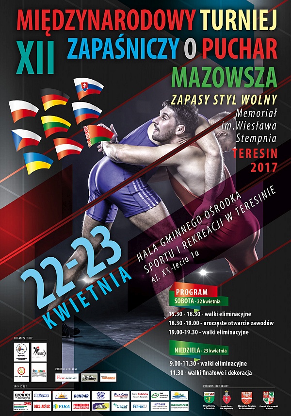  XII Międzynarodowy Turniej Zapaśniczy o Puchar Mazowsza Młodzików w zapasach w stylu wolnym - Memoriał Wiesława Stempnia - Teresin 2017