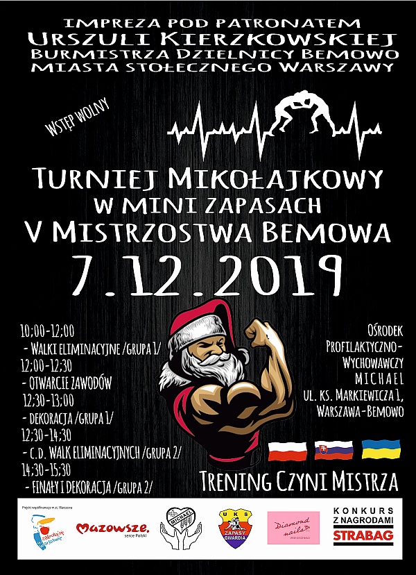 Turniej Mikołajkowy - V Mistrzostwa Bemowa w mini zapasach - Warszawa 2019