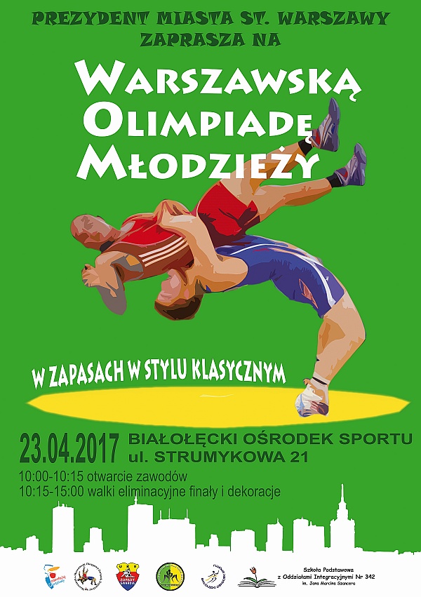 Warszawska Olimpiada Młodzieży - Mistrzostwa Warszawy Dzieci, Młodzików, Kadetów i Juniorów w zapasach w stylu klasycznym
