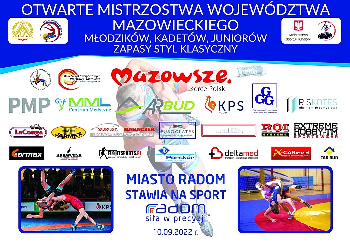 Otwarte Mistrzostwa Mazowsza Juniorów, Kadetów i Młodzików w zapasach w stylu klasycznym - Radom 2022